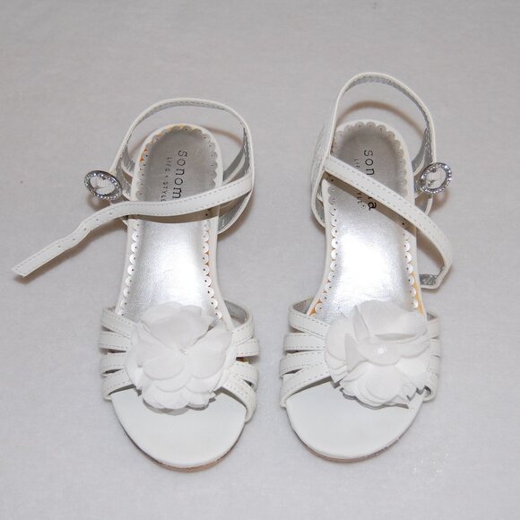 Sonoma Other - Sonoma Girls Flower Shoes, Toddler Size 12, White
